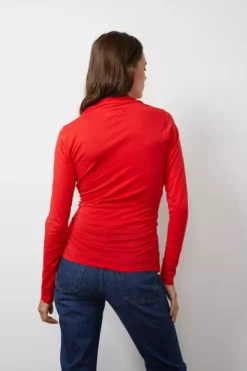 Velvet By Graham & Spencer MERI WRAP FRONT FITTED TOP Womens