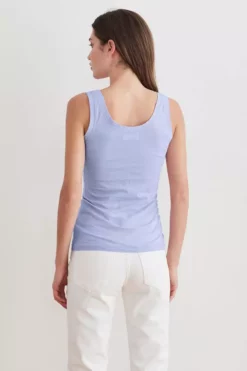 Velvet By Graham & Spencer MOSSY GAUZY WHISPER FITTED TANK