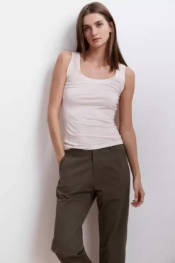 Velvet By Graham & Spencer MOSSY GAUZY WHISPER FITTED TANK