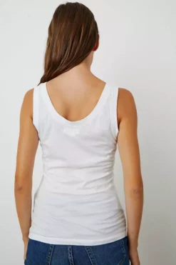 Velvet By Graham & Spencer MOSSY GAUZY WHISPER FITTED TANK Womens