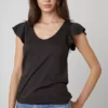 Velvet By Graham & Spencer RASHIDA SCOOP NECK TEE Womens