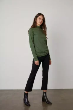 Velvet By Graham & Spencer TALISIA GAUZY WHISPER FITTED MOCK NECK TEE 22 Velvet By Graham & Spencer TALISIA GAUZY WHISPER FITTED MOCK NECK TEE