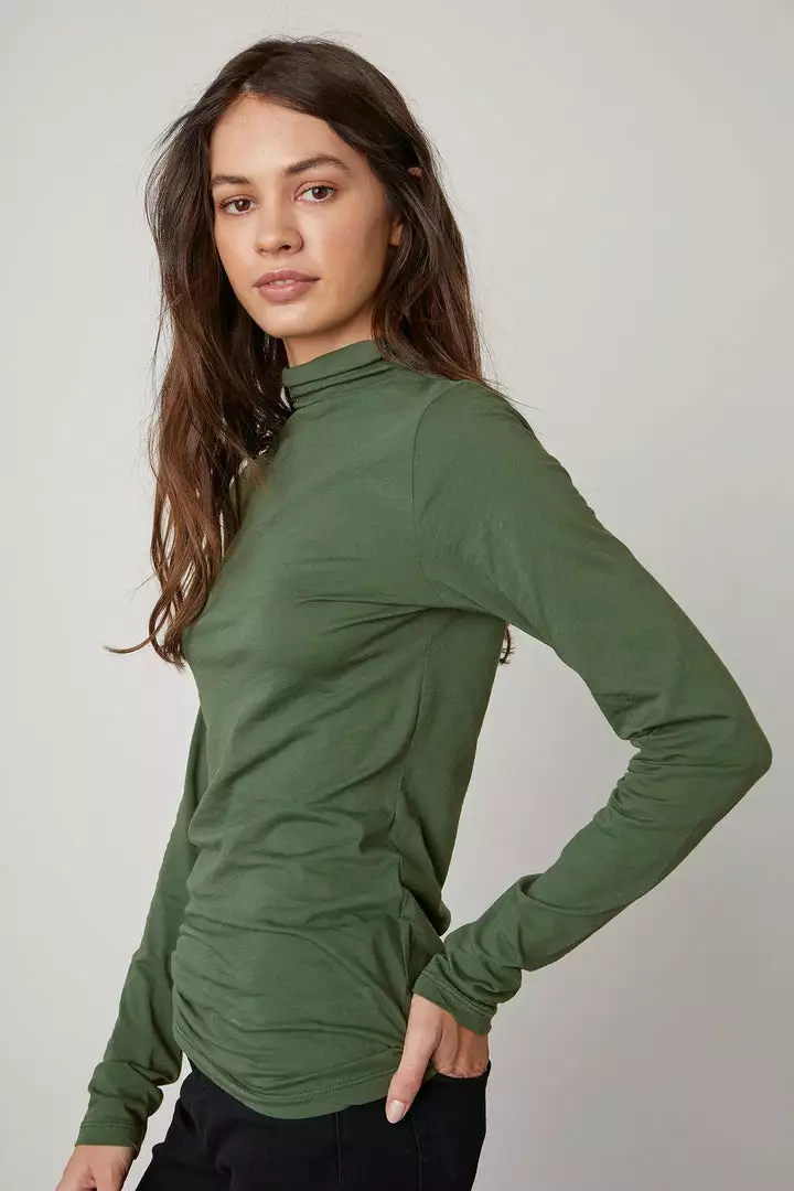 Velvet By Graham & Spencer TALISIA GAUZY WHISPER FITTED MOCK NECK TEE 8 Velvet By Graham & Spencer TALISIA GAUZY WHISPER FITTED MOCK NECK TEE