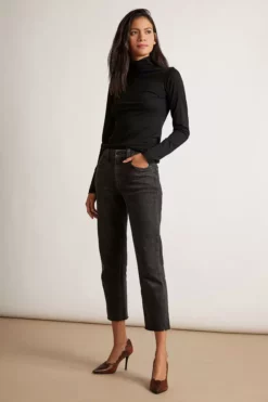 Velvet By Graham & Spencer KAROLINA HI RISE STRAIGHT LEG CUT OFF JEANS 8 Velvet By Graham & Spencer KAROLINA HI RISE STRAIGHT LEG CUT OFF JEANS