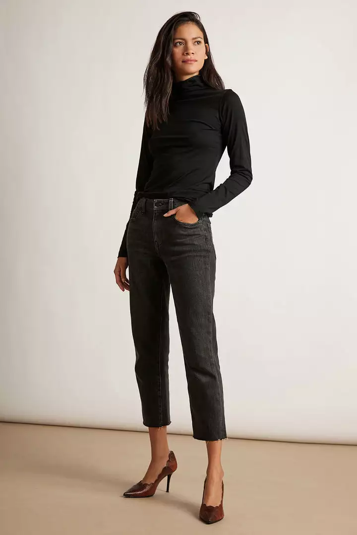 Velvet By Graham & Spencer KAROLINA HI RISE STRAIGHT LEG CUT OFF JEANS 4 Velvet By Graham & Spencer KAROLINA HI RISE STRAIGHT LEG CUT OFF JEANS