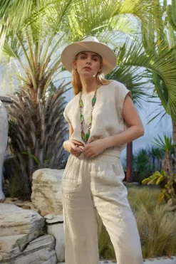 Velvet By Graham & Spencer Womens LOLA LINEN PANT