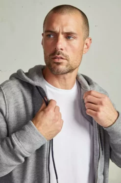 Velvet By Graham & Spencer Mens DAVE ZIP UP HOODIE