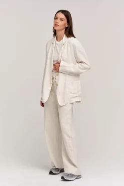 Velvet By Graham & Spencer Womens CASSIE HEAVY LINEN BLAZER