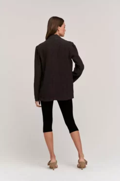 Velvet By Graham & Spencer Womens CASSIE HEAVY LINEN BLAZER