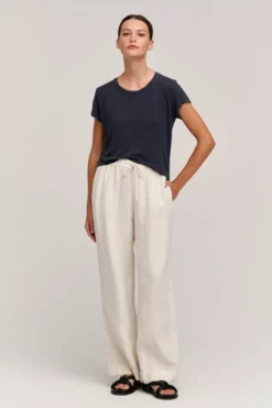 Velvet By Graham & Spencer GWYNETH HEAVY LINEN PANT
