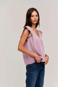 Velvet By Graham & Spencer BREANNA COTTON GAUZE TOP Womens 24 Velvet By Graham & Spencer BREANNA COTTON GAUZE TOP Womens
