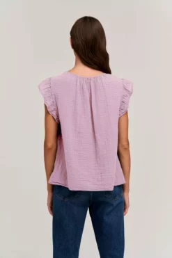 Velvet By Graham & Spencer BREANNA COTTON GAUZE TOP Womens 23 Velvet By Graham & Spencer BREANNA COTTON GAUZE TOP Womens