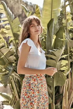 Velvet By Graham & Spencer RASHIDA SCOOP NECK TEE