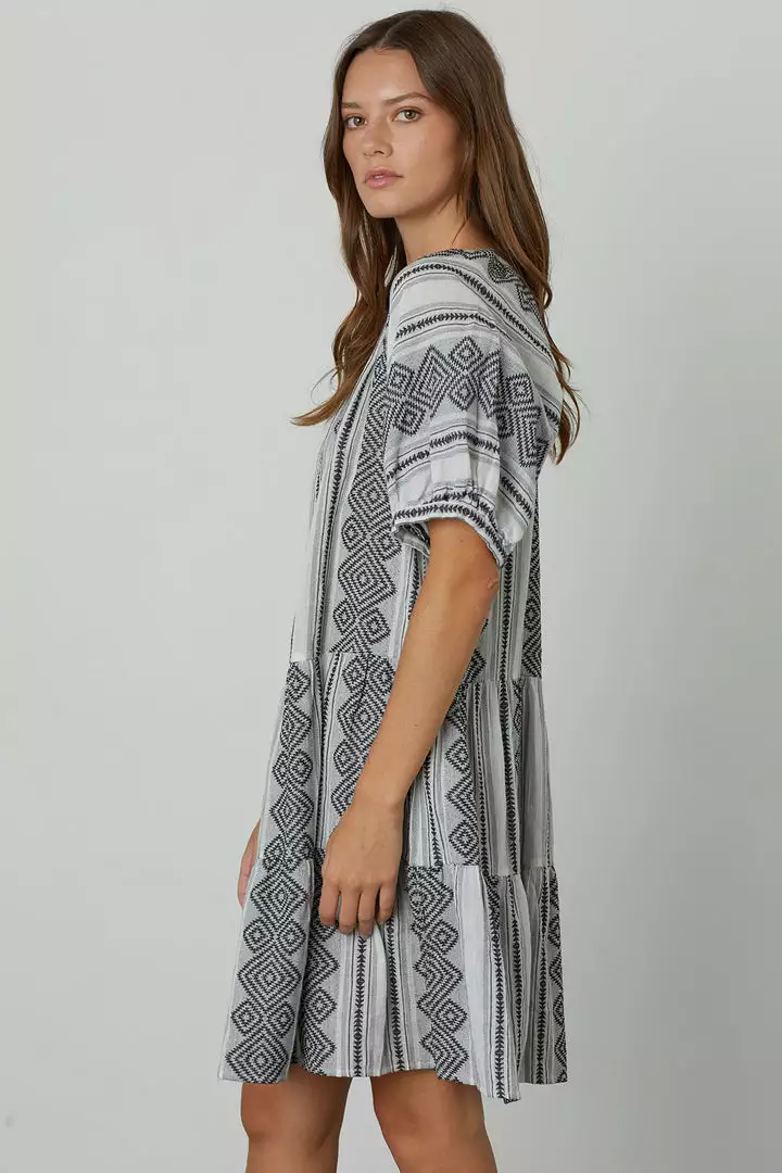 Velvet By Graham & Spencer Womens SOPHIE PUFF SLEEVE JACQUARD DRESS 2 Velvet By Graham & Spencer Womens SOPHIE PUFF SLEEVE JACQUARD DRESS