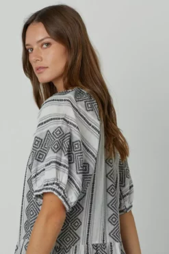 Velvet By Graham & Spencer Womens SOPHIE PUFF SLEEVE JACQUARD DRESS 11 Velvet By Graham & Spencer Womens SOPHIE PUFF SLEEVE JACQUARD DRESS