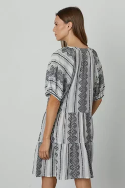 Velvet By Graham & Spencer Womens SOPHIE PUFF SLEEVE JACQUARD DRESS 8 Velvet By Graham & Spencer Womens SOPHIE PUFF SLEEVE JACQUARD DRESS