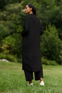 Velvet By Graham & Spencer Womens JORA LINEN BUTTON-UP DRESS