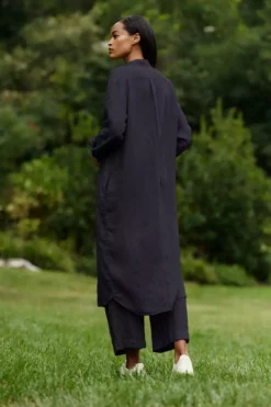 Velvet By Graham & Spencer Womens JORA LINEN BUTTON-UP DRESS