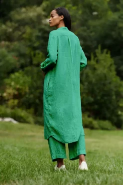 Velvet By Graham & Spencer Womens JORA LINEN BUTTON-UP DRESS