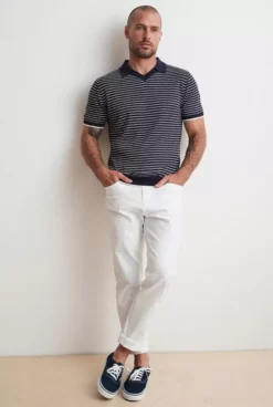 Velvet By Graham & Spencer LEON STRIPED POLO Mens