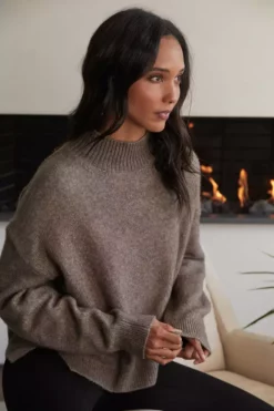 Velvet By Graham & Spencer LAINE MOCK NECK SWEATER Womens