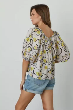Velvet By Graham & Spencer Womens ZOEY PRINTED BOHO TOP
