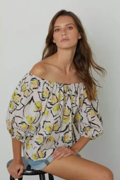 Velvet By Graham & Spencer Womens ZOEY PRINTED BOHO TOP
