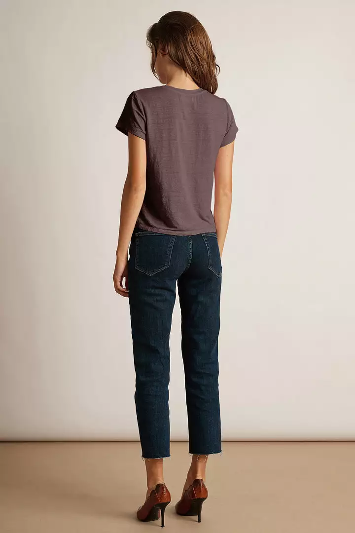 Velvet By Graham & Spencer KAROLINA HI RISE STRAIGHT LEG CUT OFF JEANS Womens 6 Velvet By Graham & Spencer KAROLINA HI RISE STRAIGHT LEG CUT OFF JEANS Womens