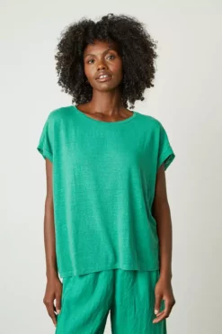 Velvet By Graham & Spencer HUDSON CREW NECK TEE Womens