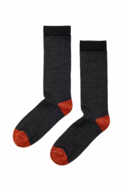 Accessories TEXTURED HERRINGBONE CREW SOCK BY LITTLE RIVER SOCK MILL