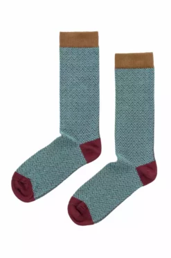 Accessories TEXTURED HERRINGBONE CREW SOCK BY LITTLE RIVER SOCK MILL