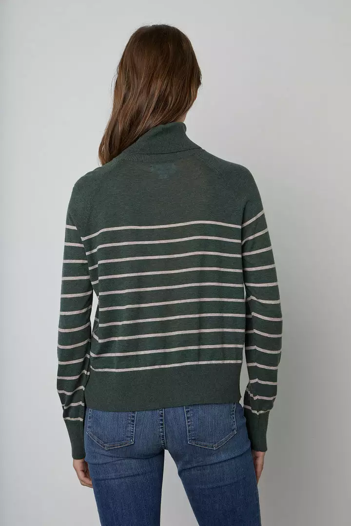 Velvet By Graham & Spencer ZOE STRIPED TURTLENECK SWEATER 3 Velvet By Graham & Spencer ZOE STRIPED TURTLENECK SWEATER