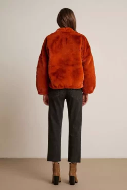 Velvet By Graham & Spencer Womens ANNE LUX FAUX FUR JACKET