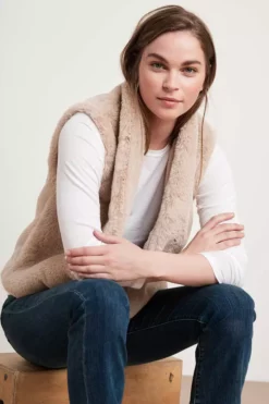 Velvet By Graham & Spencer CHELLE FAUX LUX FUR OPEN VEST