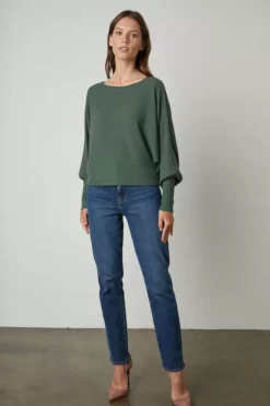 Velvet By Graham & Spencer Womens PEPPER DOLMAN SLEEVE TOP