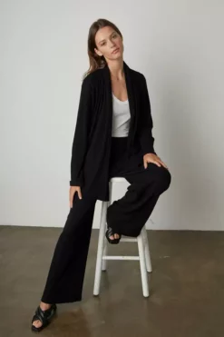 Velvet By Graham & Spencer Womens YASMIN OPEN FRONT CARDIGAN