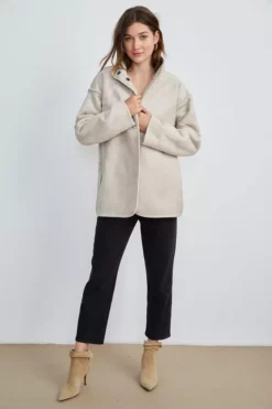 Velvet By Graham & Spencer ALBANY REVERSIBLE LUX SHERPA COAT