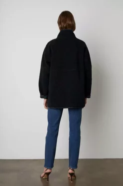 Velvet By Graham & Spencer Womens ALBANY REVERSIBLE LUX SHERPA COAT