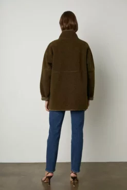 Velvet By Graham & Spencer Womens ALBANY REVERSIBLE LUX SHERPA COAT