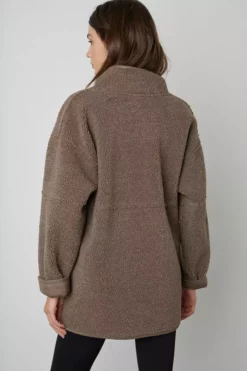 Velvet By Graham & Spencer Womens ALBANY REVERSIBLE LUX SHERPA COAT