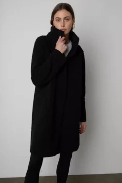 Velvet By Graham & Spencer MIRABEL FAUX LUX SHERPA REVERSIBLE COAT