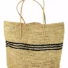 Velvet By Graham & Spencer LUXE STRIPE STRAW TOTE Womens