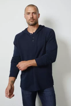 Velvet By Graham & Spencer CAMERON HENLEY HOODIE Mens