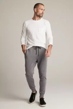 Velvet By Graham & Spencer CROSBY CHARCOAL LUXE FLEECE JOGGER Mens 8 Velvet By Graham & Spencer CROSBY CHARCOAL LUXE FLEECE JOGGER Mens