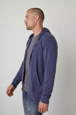 Velvet By Graham & Spencer Mens RODAN LUXE FLEECE ZIP HOODIE