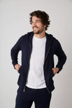 Velvet By Graham & Spencer Mens RODAN LUXE FLEECE ZIP HOODIE