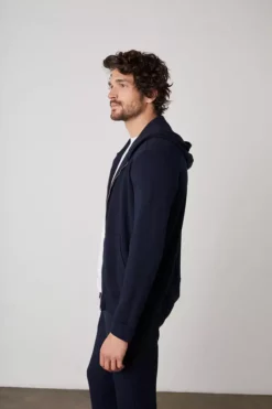 Velvet By Graham & Spencer Mens RODAN LUXE FLEECE ZIP HOODIE