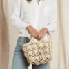 Velvet By Graham & Spencer MACRAME SMALL STRAW TOTE