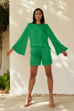 Velvet By Graham & Spencer Womens MAE BELL SLEEVE BLOUSE