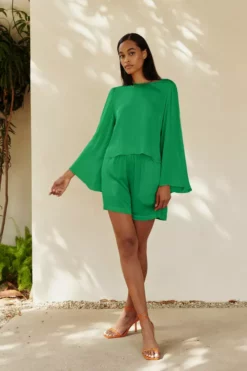 Velvet By Graham & Spencer Womens MAE BELL SLEEVE BLOUSE